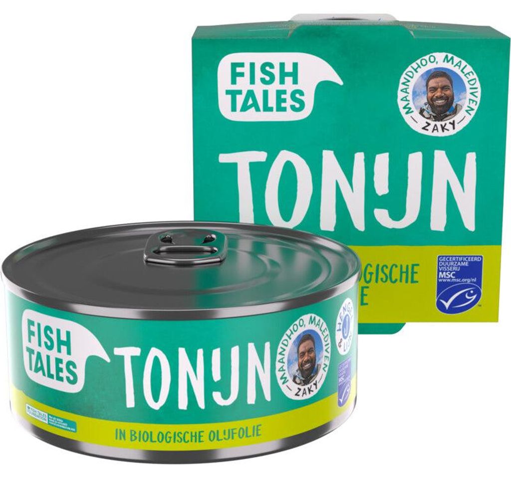 Fish Tales Listao à l'huile d'olive biologique, 142 g - Image du produit 