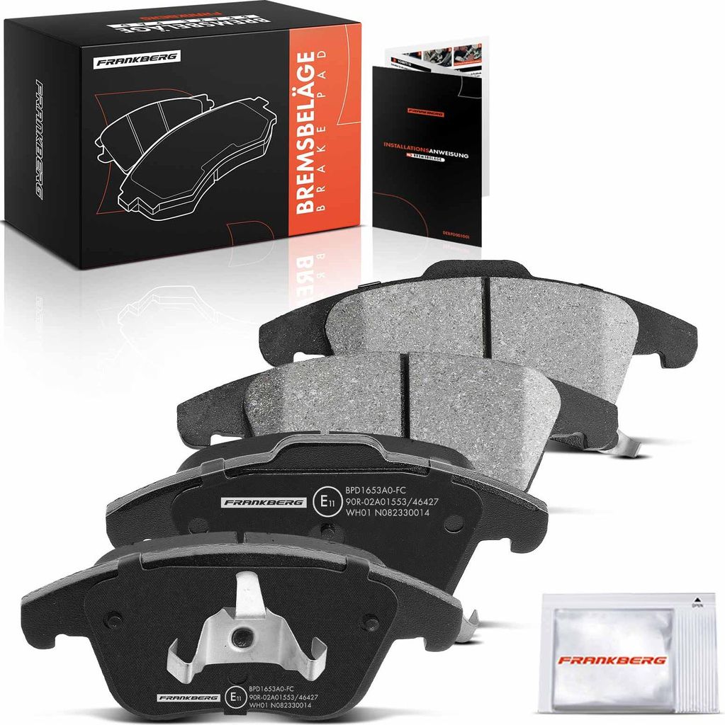 Frankberg 4x Bremsbeläge Vorderachse für Hyundai i10 i20 KIA Picanto 1.0L 1.1L 1.2L 2004-2014