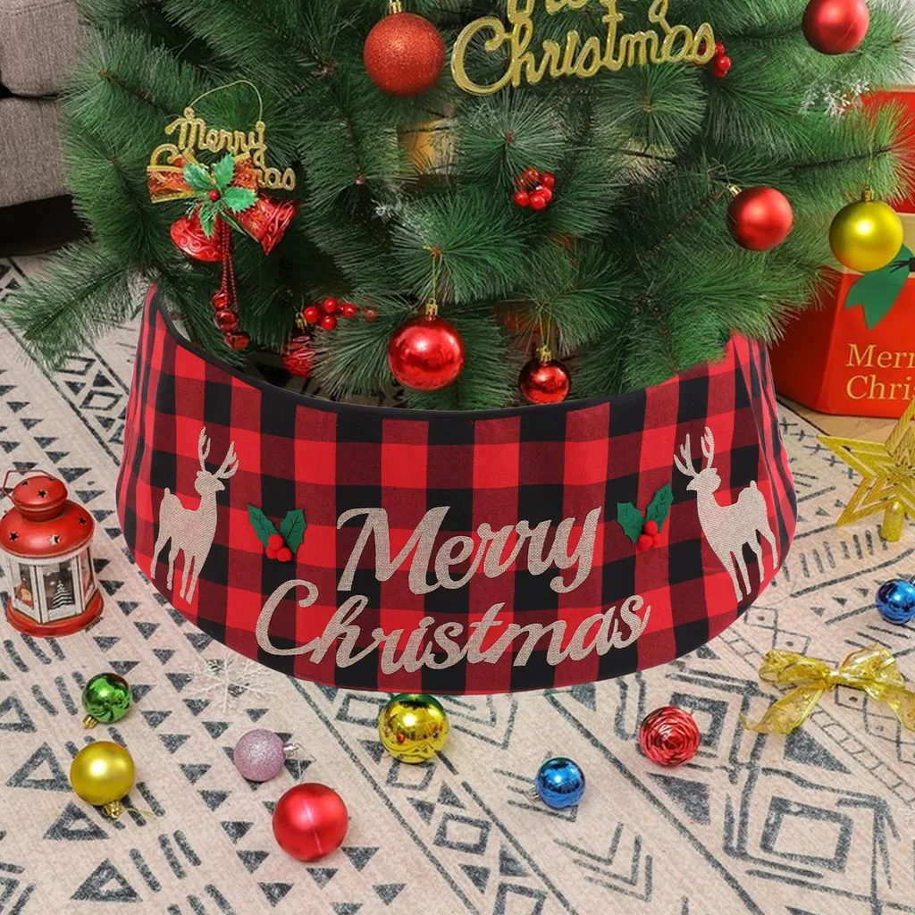 Collier pour sapin de Noël bague pour cacher pied métallique et tronc