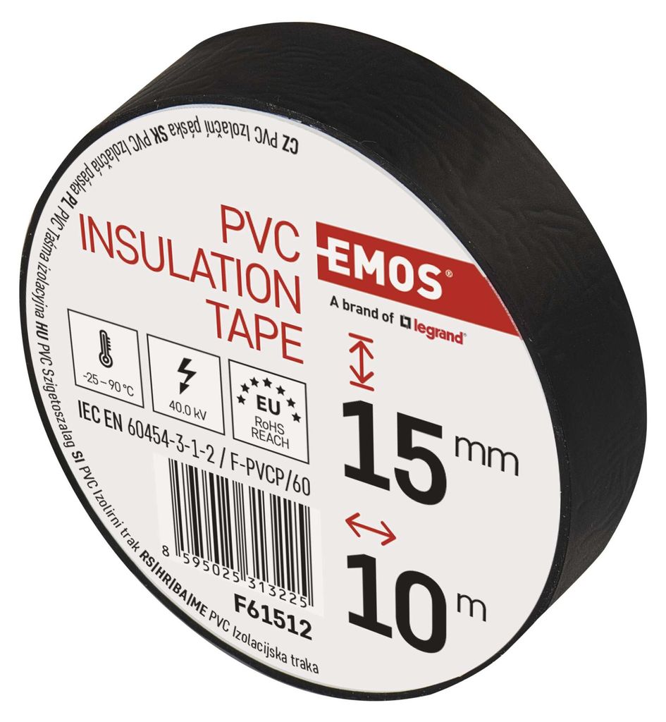 Izolační páska PVC 15mm / 10m černá, 10 ks