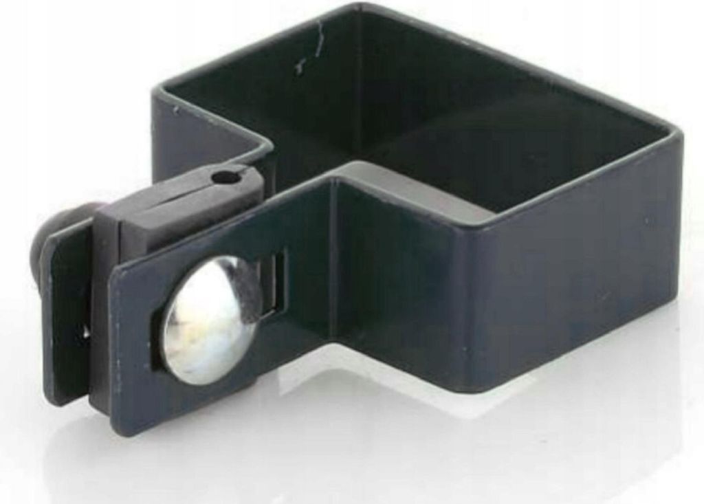 LogistSystem - Endschelle rechteckig SET 60x40mm für FI 6mm Draht - Anthrazit - Zaunschelle für Zaunpfosten - Befestigung von Gitterstabmatten - ...