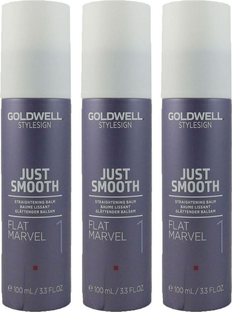 Goldwell Just Smooth Flat Marvel 3 x 100 Glättungsbalsam Produktbild 
