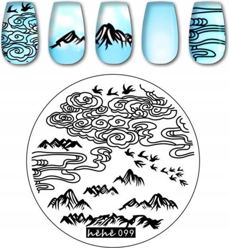 Stempelplatte für Nail Art hehe - 099