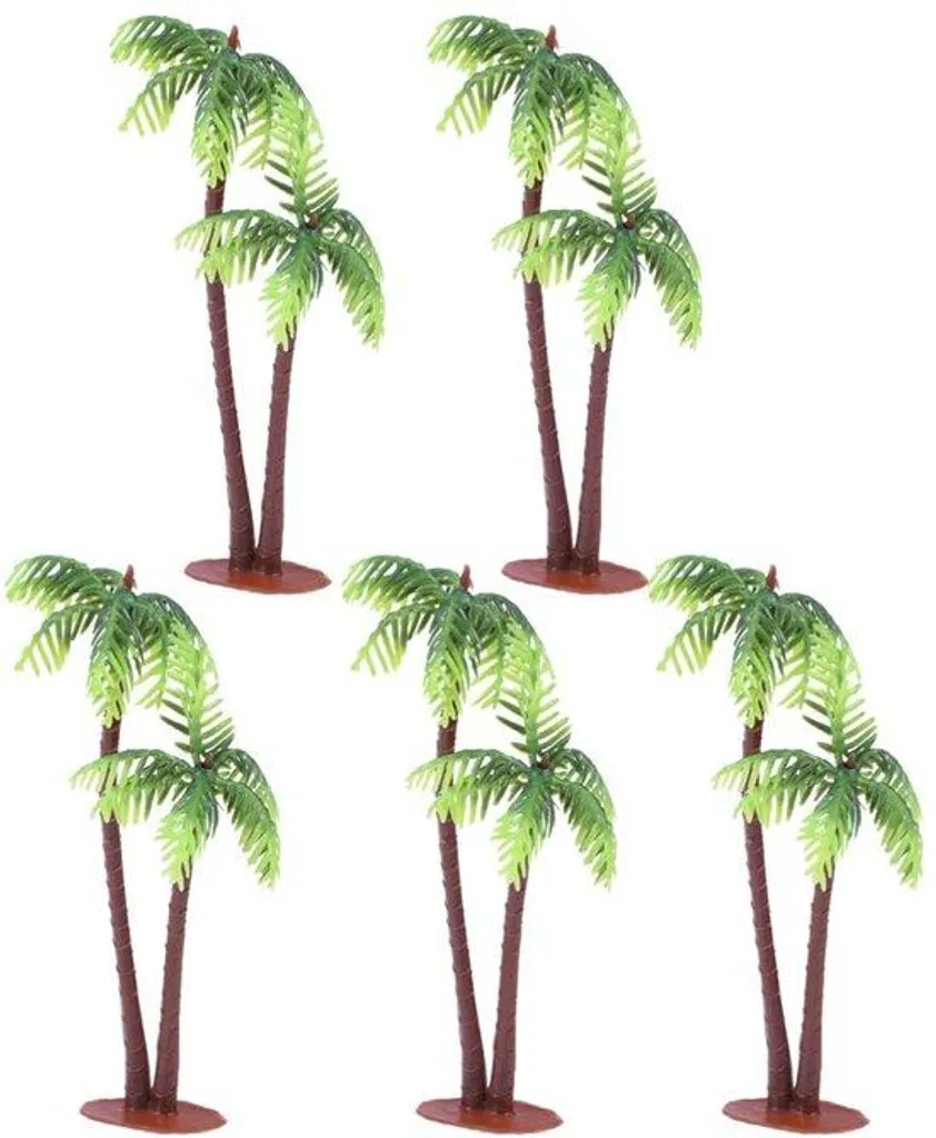 Plantes artificielles : lot de 3 mini palmiers de décoration vert