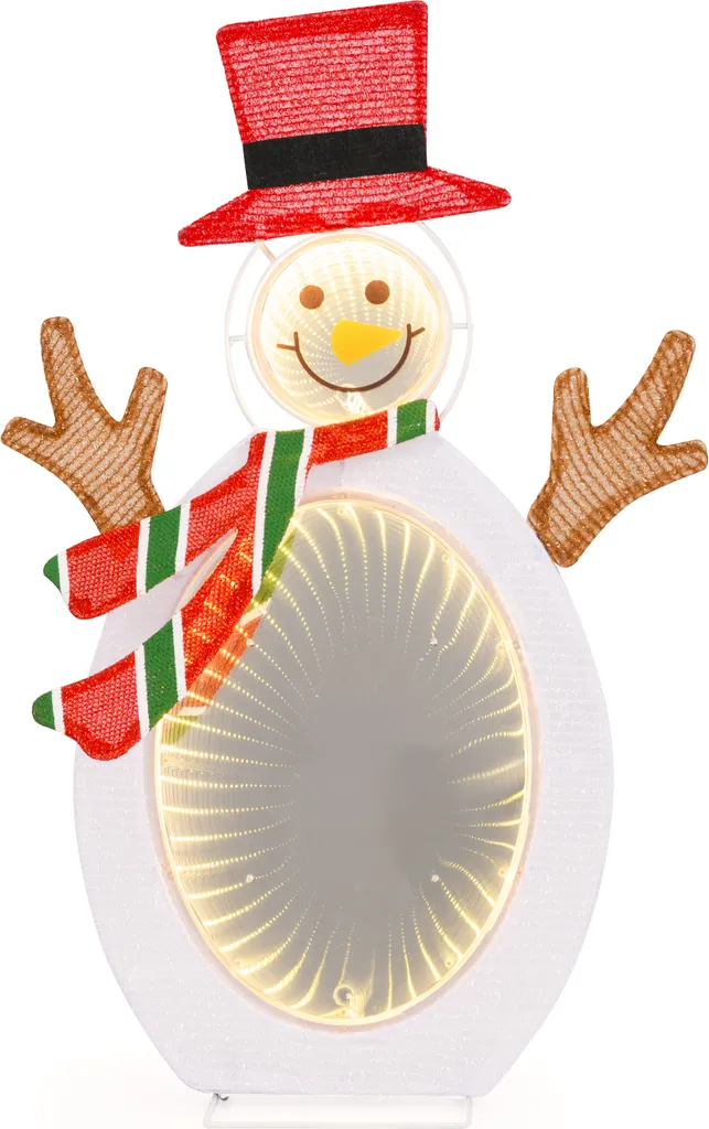 Bonhomme de Neige Lumineux LED 64cm : Déco de Noël Durable et Stable