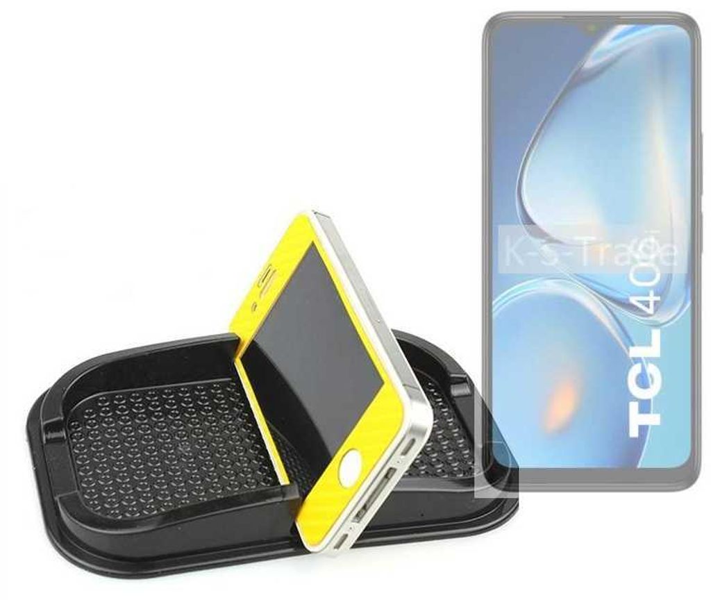 K-S-Trade Auto Anti Rutsch Matte Smartphone-Halter kompatibel mit TCL 406i Haft Pad Armaturenbrett Handy-Halterung Silikon