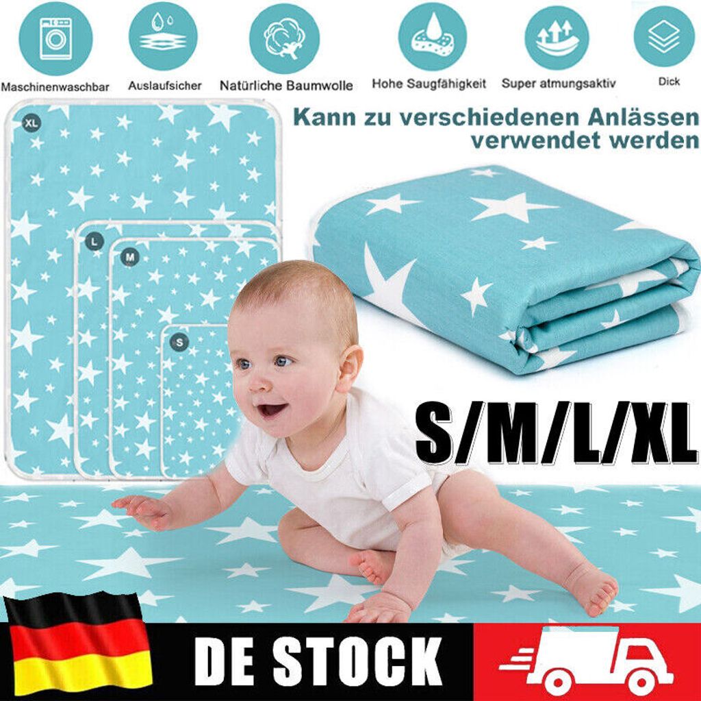 Baby Wickelauflage Wickelunterlage Wasserdicht Abwaschbar Wiederverwendbar M - 50 cm x 70 cm