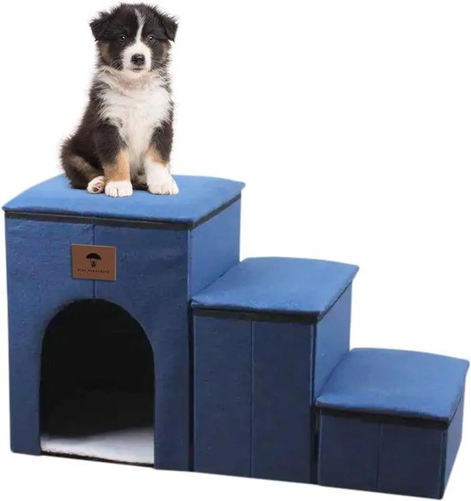 Marchepied pour chien et chat avec coffres de stockage - Escalier Gris