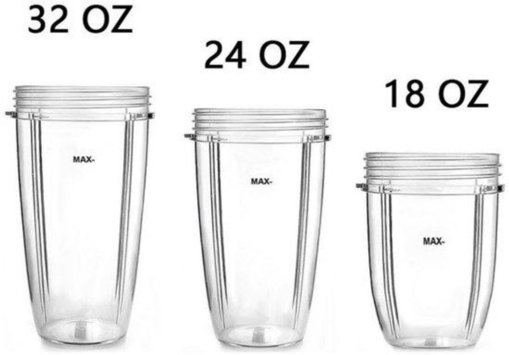 3er-Set für 600W und 900W Blenders - 32OZ-Glas + 24OZ-Glas + 18OZ-Glas