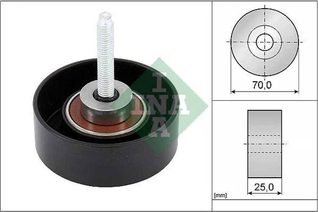 Rouleau de renvoi INA 532 0541 10 - Compatible Mazda L32715940A