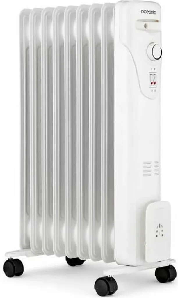 Radiateur bain d'huile 2000W Oceanic - Idéal pour chambre et salon blanc