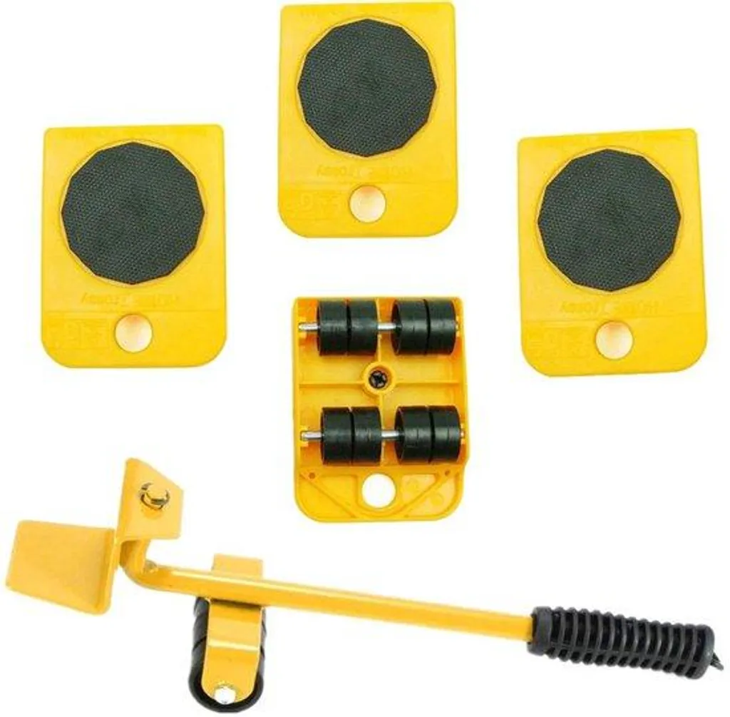 Kit sangles de levage meubles et charges lourdes jaune - Lot de 2