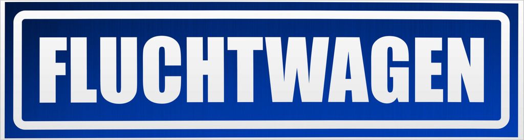 Kiwistar Fluchtwagen invertiert Magnetschild Schild magnetisch - 45cm Blau - reflektierend - Magnetfolie für Auto PKW Kfz