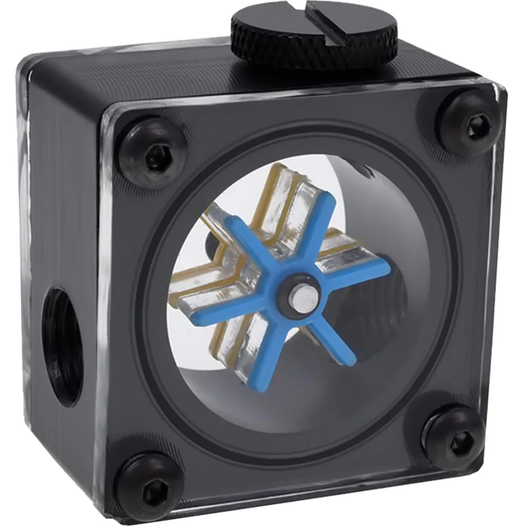 Raccord passe-cloison G1/4 carré Alphacool Aile de Glace pour boîtier