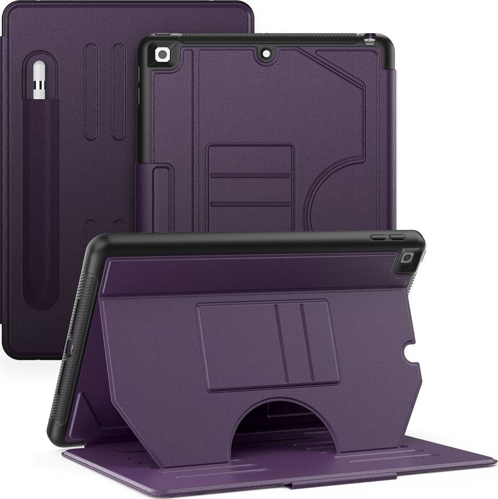 Mobigear Magnetic Folio iPad 8 (2020) Hülle Klapphülle + Stifthalter - Lila