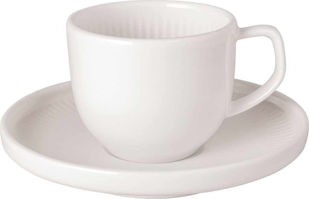 Villeroy & Boch Afina Espressotasse mit Untertasse weiß Produktbild 