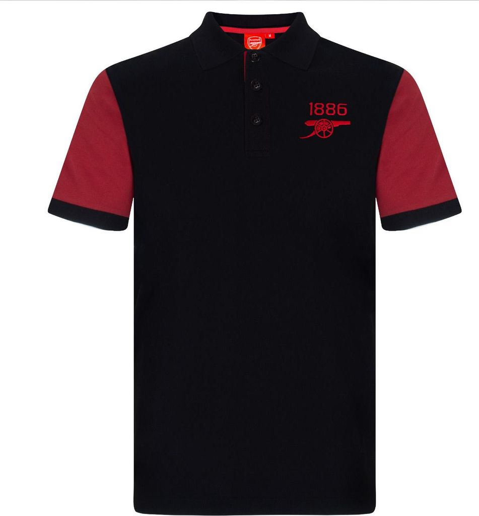 Arsenal FC - Poloshirt für Herren GF181 (3XL) (Schwarz)