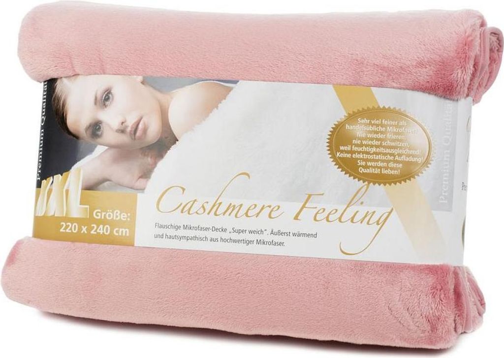 Gözze Premium Cashmere-Feeling Decke altrosa 220x240 cm Produktbild 