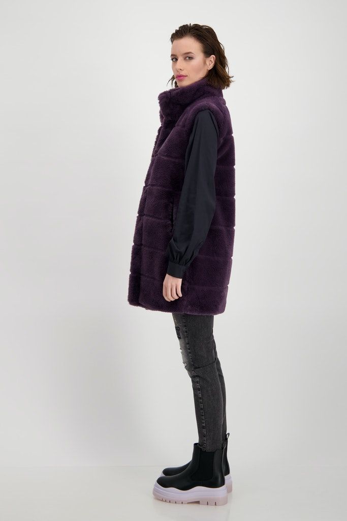 MONARI Kunstfell Weste - Kuschelig Weich Mit Stehkragen & Seitentaschen