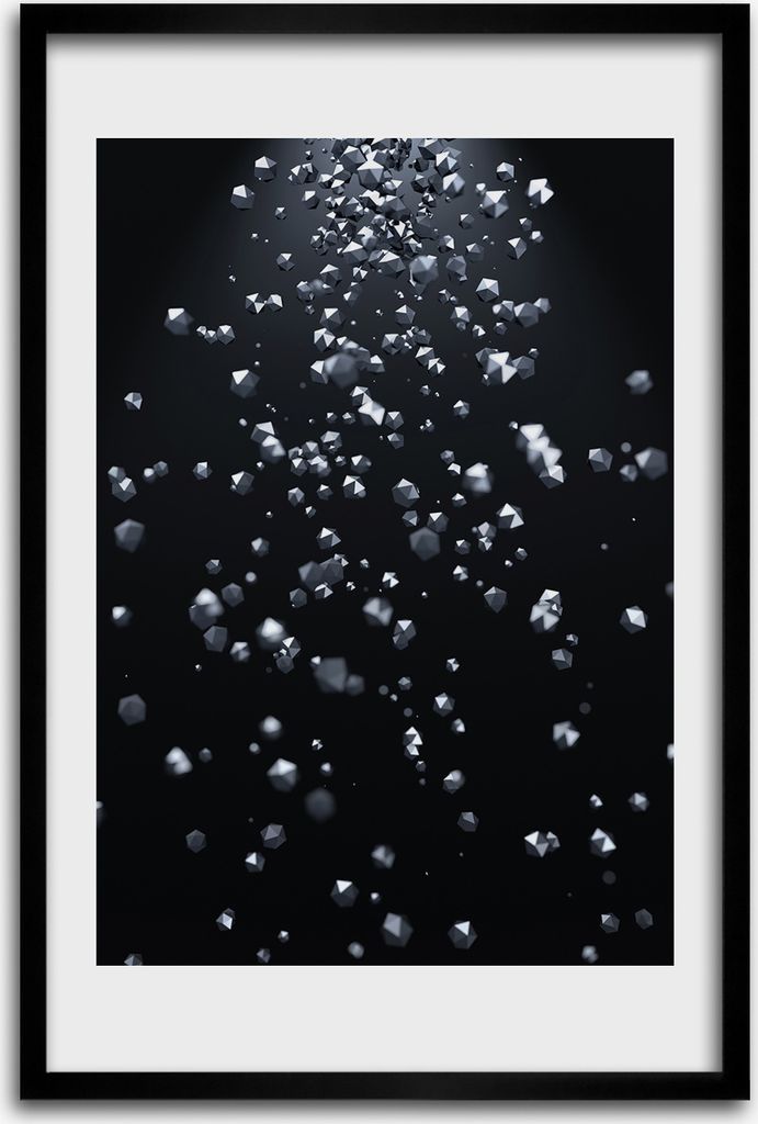 Bild - Bilderrahmen - 40 cm x 60 cm - MDF - Rahmen - Wandkunst - 3D-Abstraktion