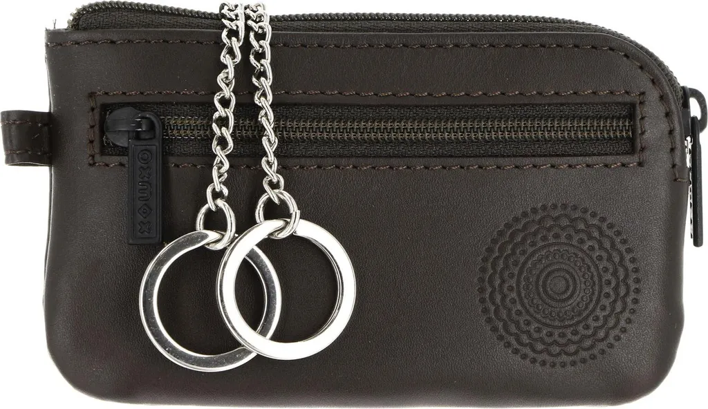 Portachiavi in Pelle Oxmox Marrone Scuro - Design Circle Bloom - 2