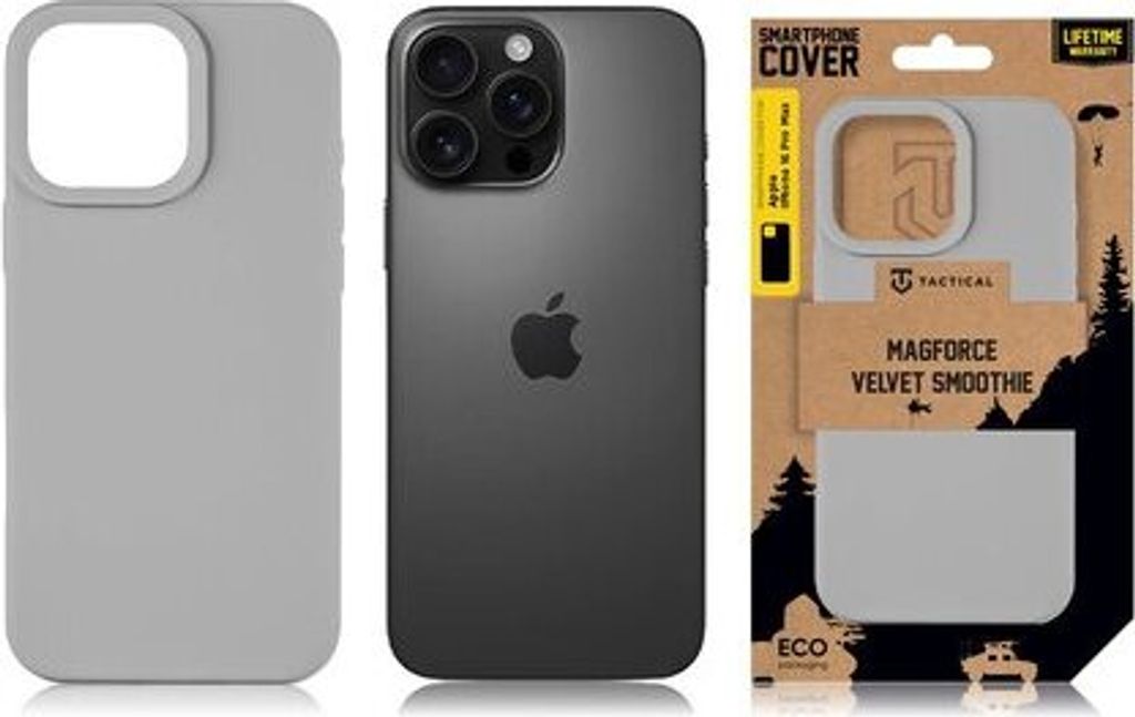 Tactical Back Cover MagForce Velvet Smoothie iPhone 16 Pro Max foggy