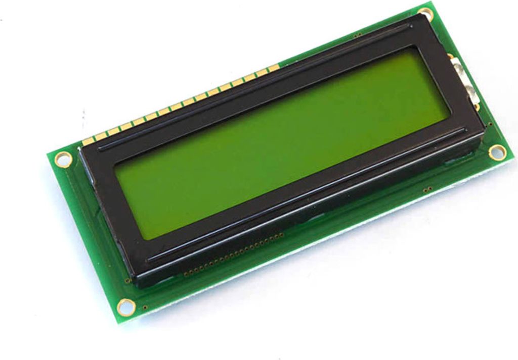 Display Elektronik LCD Modul Dot Matrix 16x1 LED gelb-grün 150cd-m2