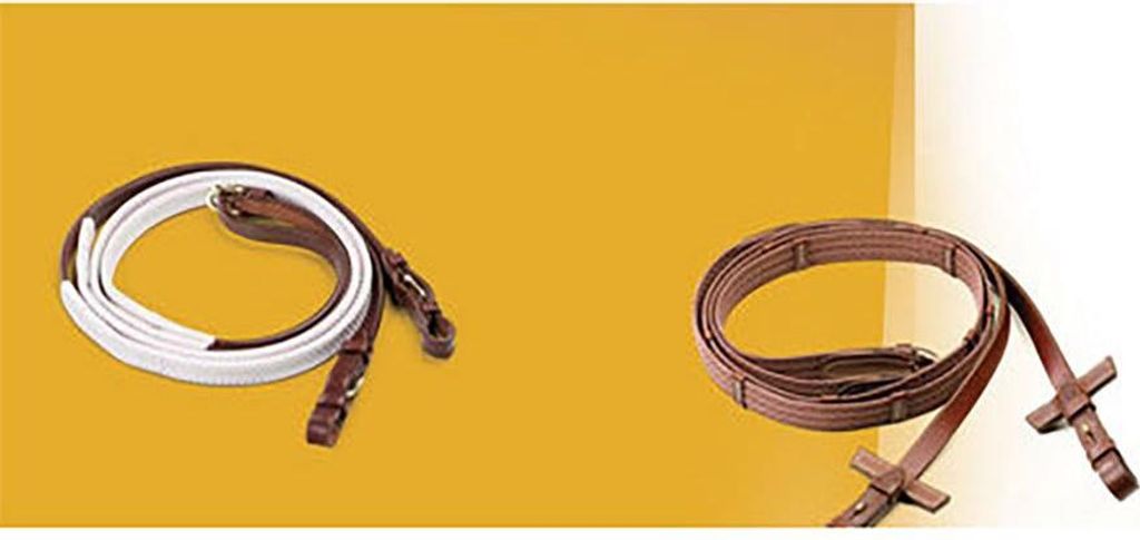 Pessoa 1/2 ́ ́ Rubber Hook Zügel Golden Full Golden Full