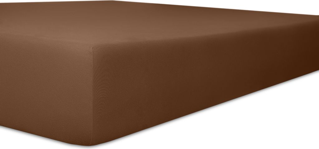 Kneer - Spannbetttuch - * Qualität 25 * Easy-Stretch - Farbe: 69 Nougat - Größe: 140/200 - 160/200 cm