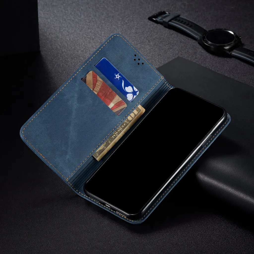 Custodia Redmi Note 10 4G / Note 10S Blu - Pelle Portafoglio Magnetica - 4