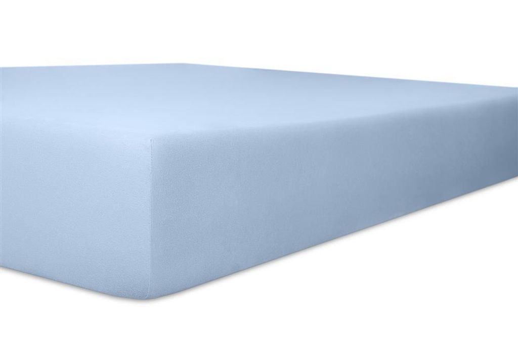 Kneer - Kinder-Betttuch - * Qualität 60 * Single-Jersey - Farbe: 63 Hellblau - Größe: 35/78 - 40/90 cm
