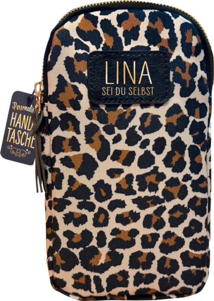 Handytaschen mit Kordel zum Umhängen Umhängetasche mit Reißverschluss -Handytasche Lina