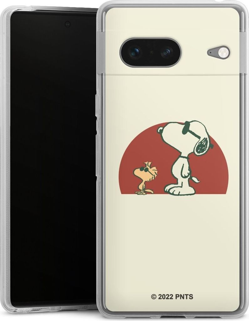 DeinDesign Handyhülle für Google Pixel 7 Silikon Hülle Case Smartphone Schutzhülle Offizielles Lizenzprodukt Snoopy Kindheit