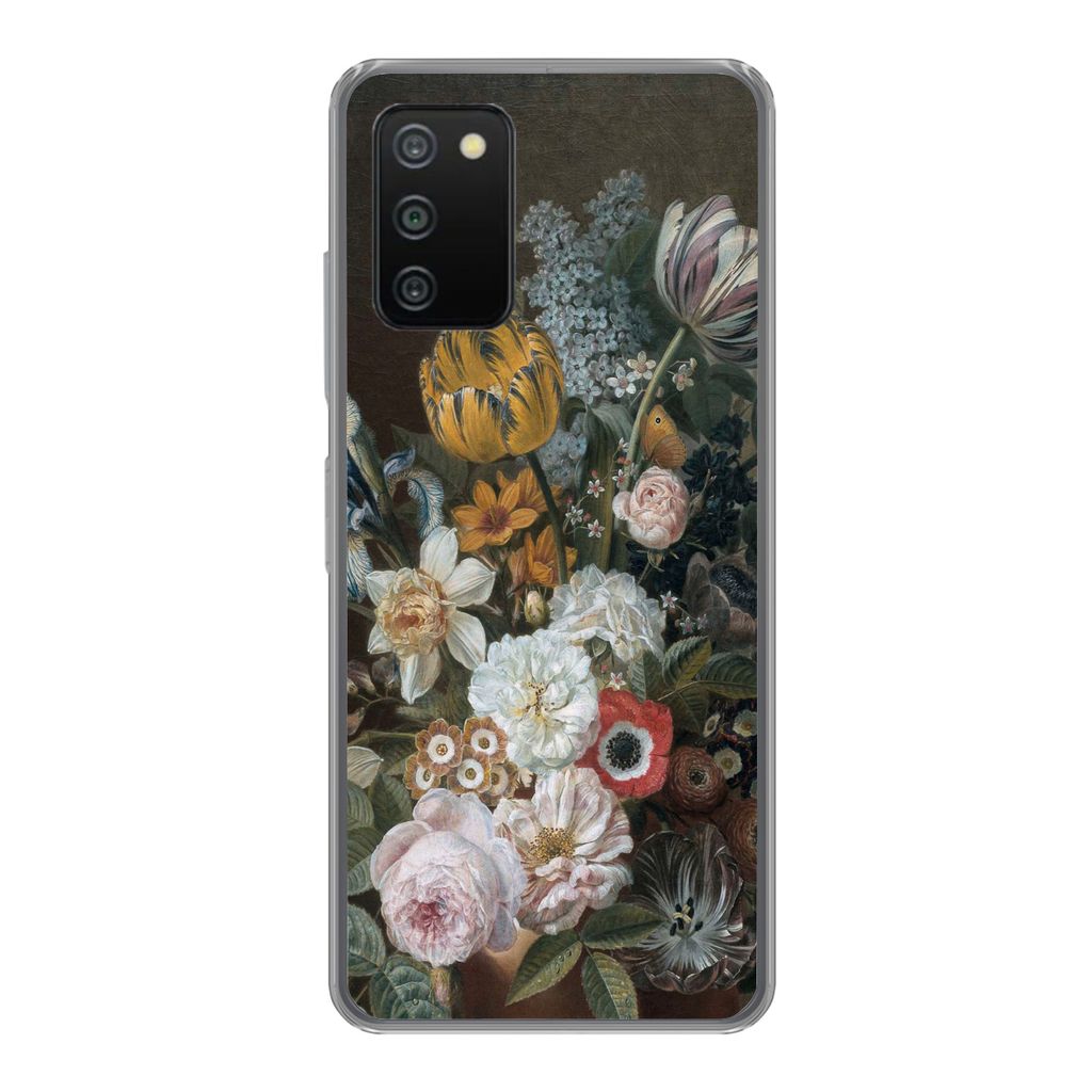 MuchoWow Handyhülle Schutzhülle Hülle für Samsung Galaxy A03s Stilleben mit Blumen - Gemälde von Eelke Jelles Eelkema Silikon Softcase Handy...