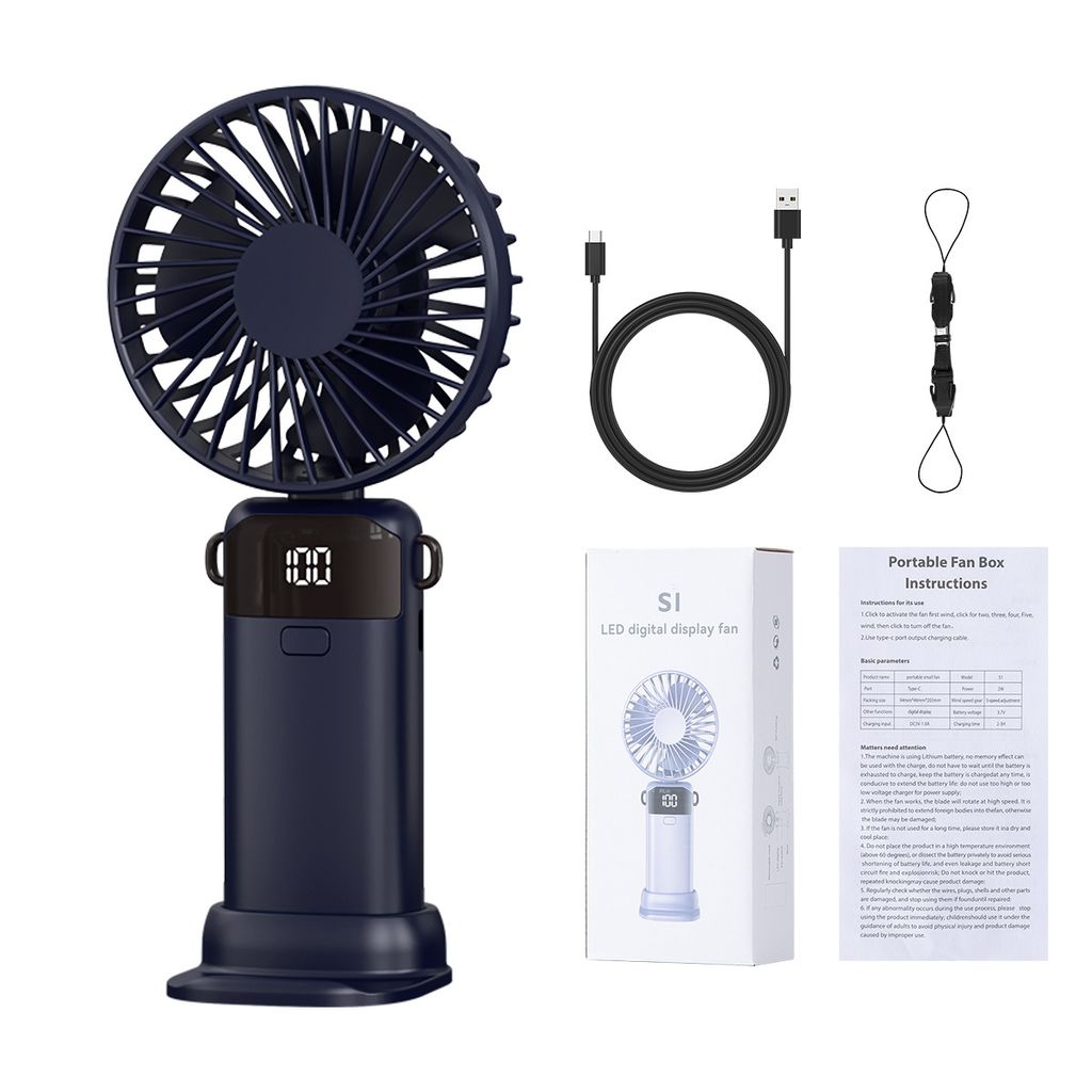 Handventilator, tragbarer Handventilator mit Akku, Produktbild 