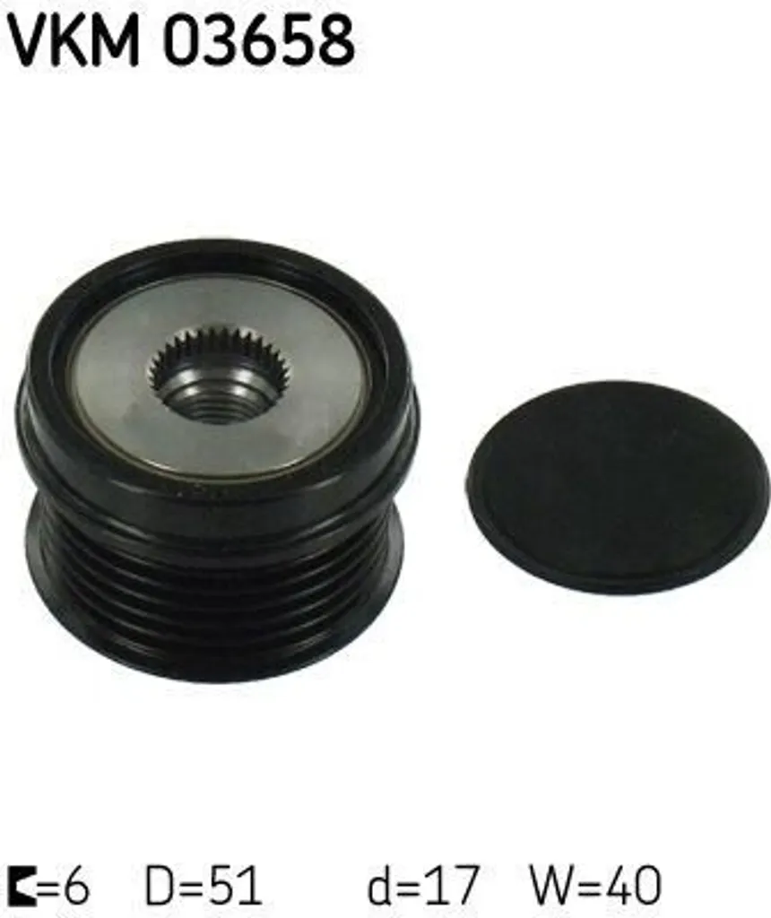 Puleggia Frizionata Alternatore SKF VKM 03658 per Motori Volvo Ford
