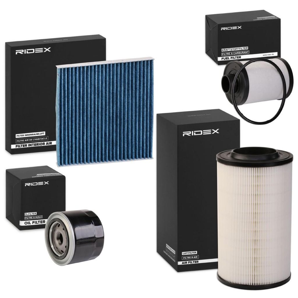 RIDEX Filterset Inspektionspaket Filtersatz für FIAT Ducato Kastenwagen (250, 290) Ducato Pritsche / Fahrgestell (250, 290) Ducato Bus (250, 290)