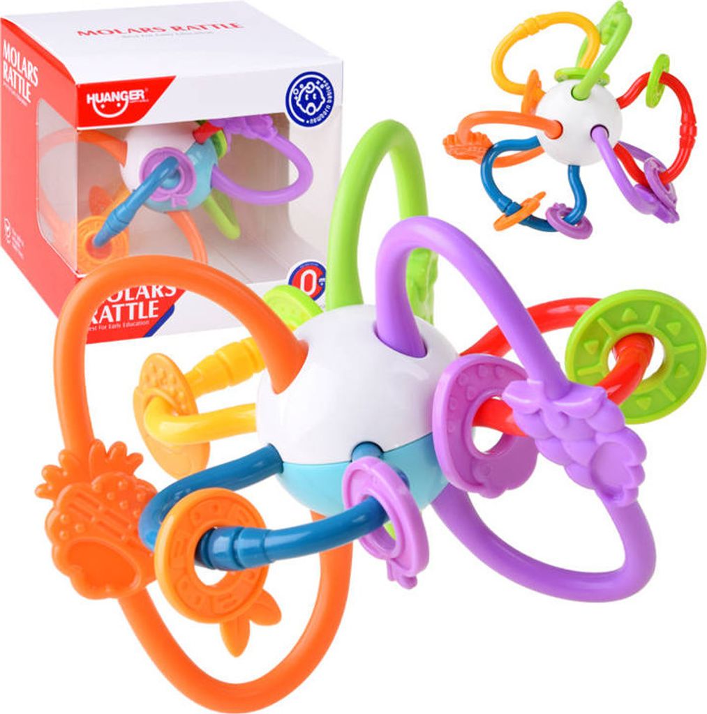 Sensorischer Beißring für Babys, Rassel ZA4309