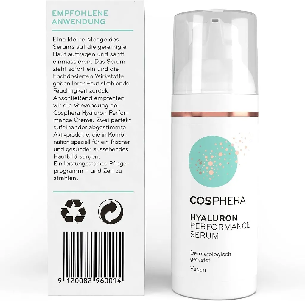 Cosphera Hyaluron Performance Serum | 50 ml | acido ialuronico ad alto dosaggio | idratante | vegano