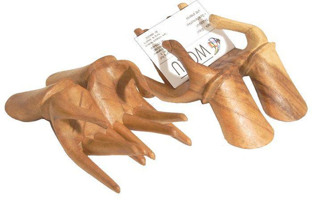Visitenkartenhalter aus Soar Holz handgeschnitzt Produktbild 