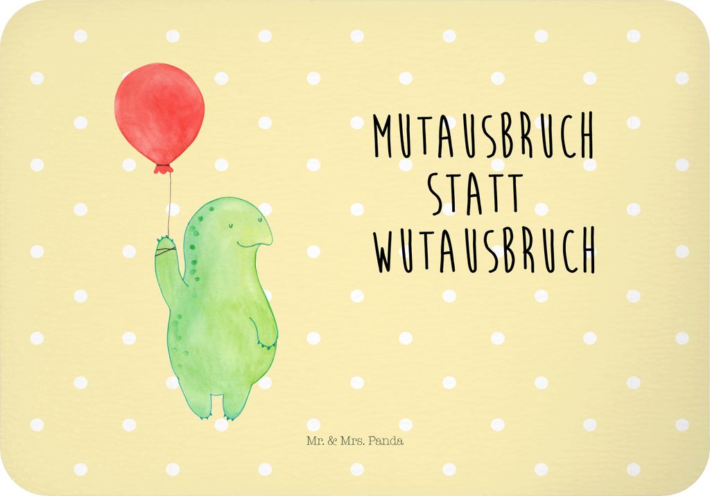 Mr. & Mrs. Panda magnet Schildkröte Luftballon - Gelb Pastell - Geschenk, Motivationsspruch, Kühlschrankmagnet, Pinnwandmagnet, haftmagnet, Notiz...