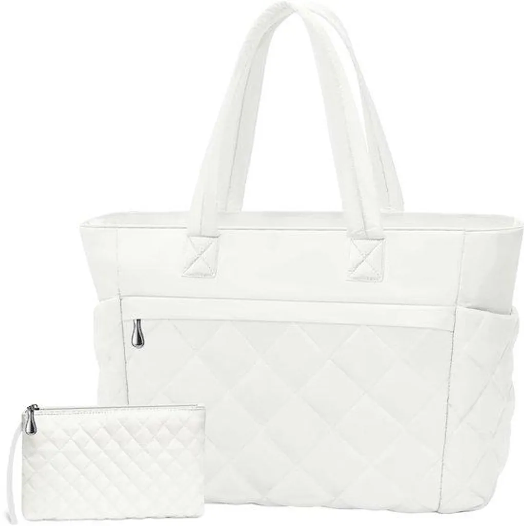 Sac cabas matelassé 3 en 1 pour femme avec bandoulière amovible noire