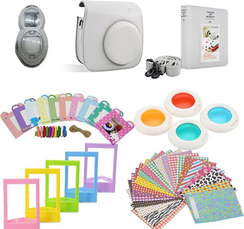 Zubehörsatz für Fujifilm Instax Mini 8/9 - Smokey White