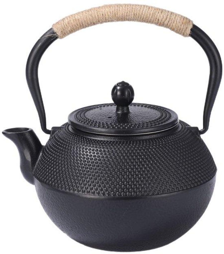 Gusseisen Kessel, Feuerrohrfilter aus Edelstahl, sicherer Beschichtung für den Einsatz auf der Herdplatte, emaillierter Abschluss, 650 ml.