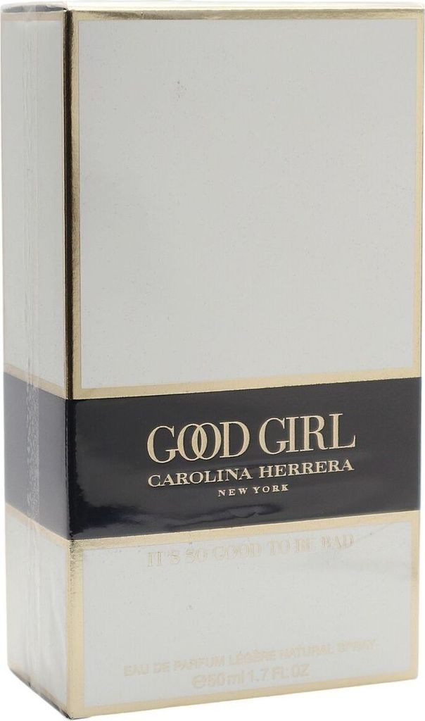A product box for Carolina Herrera Good Girl perfume.