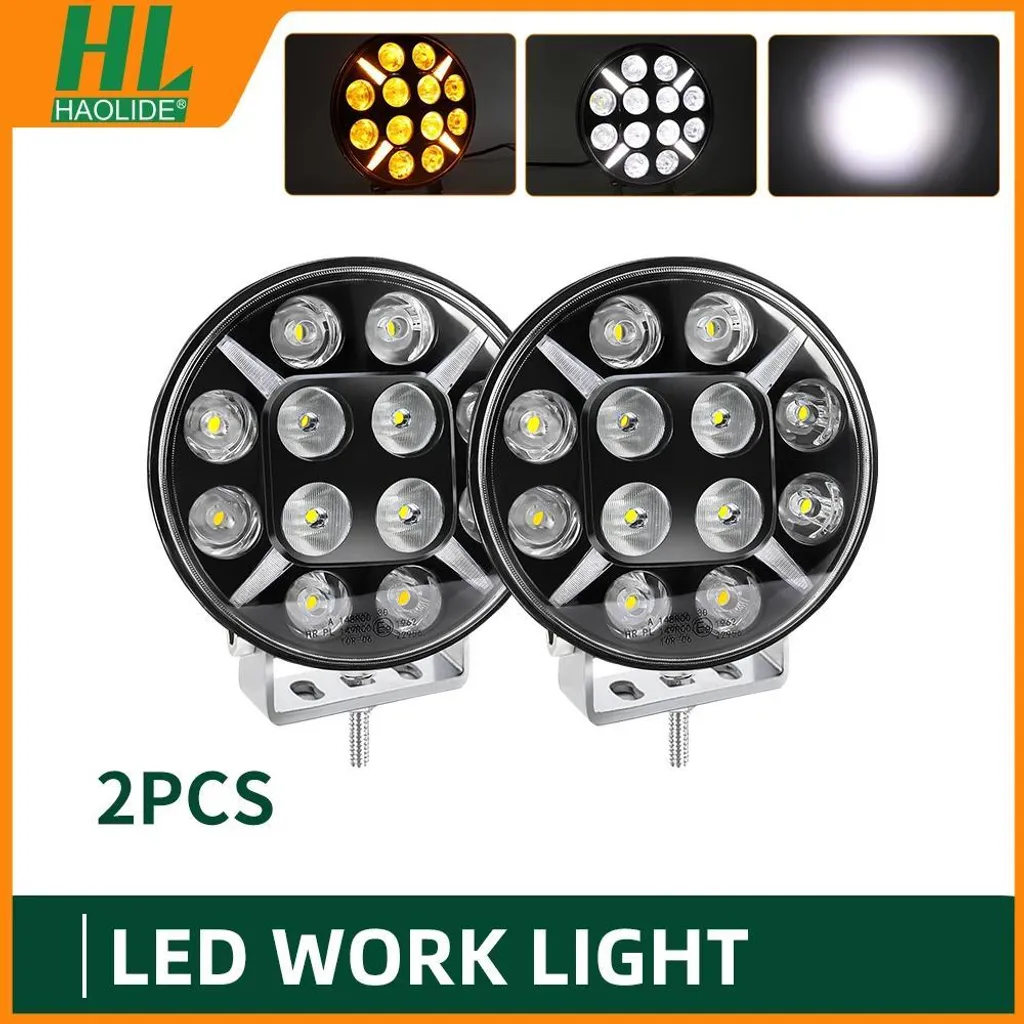 Lampe de chantier LED 9 pouces stroboscopique pour extérieur - 2 PC