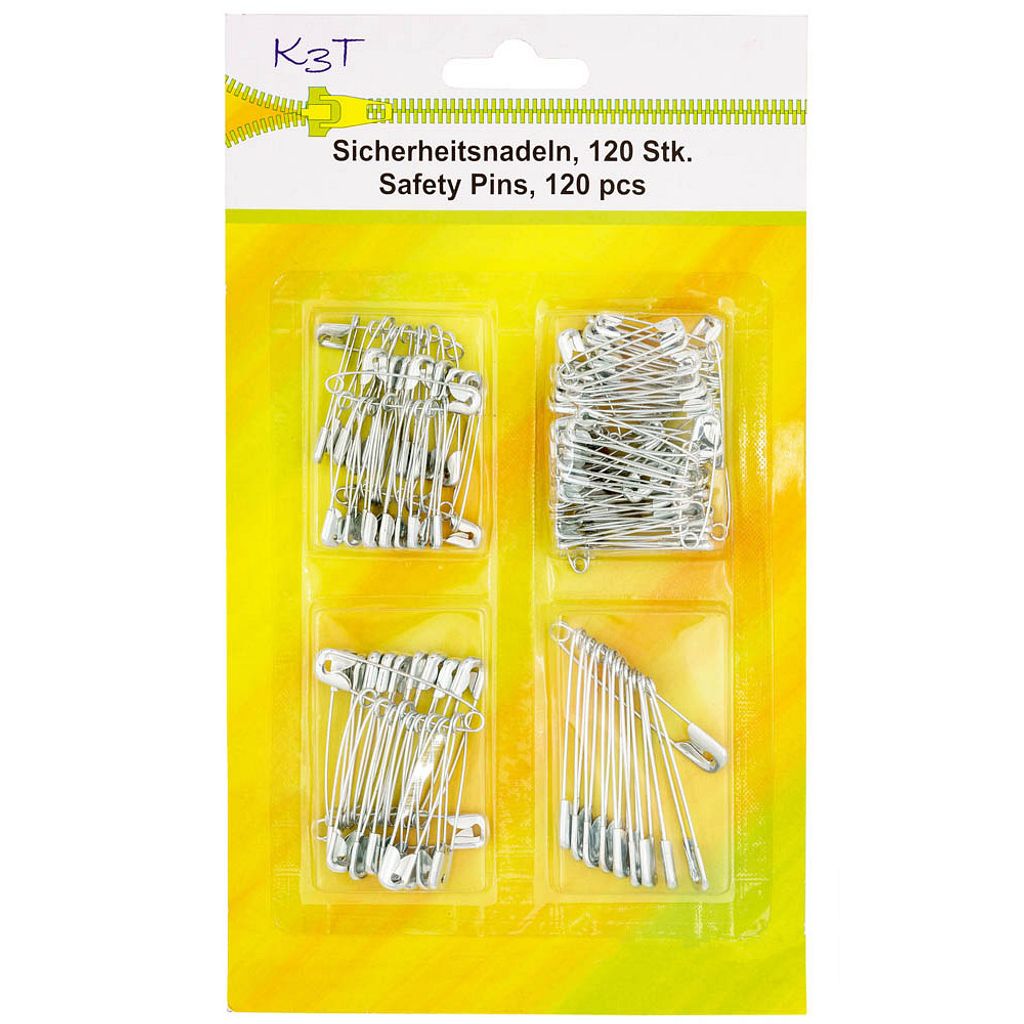 TSI 81013 120x Sicherheitsnadeln sortiert silber Produktbild 