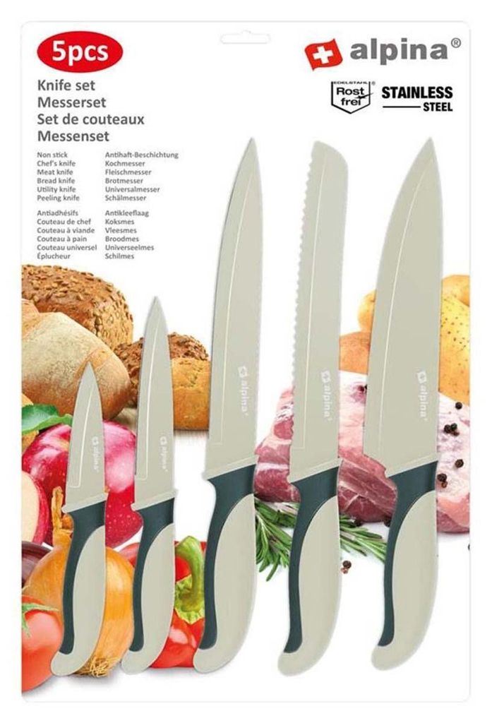 Alpina - Zestaw noży ze stali nierdzewnej (zielony) Zdjęcie produktu 