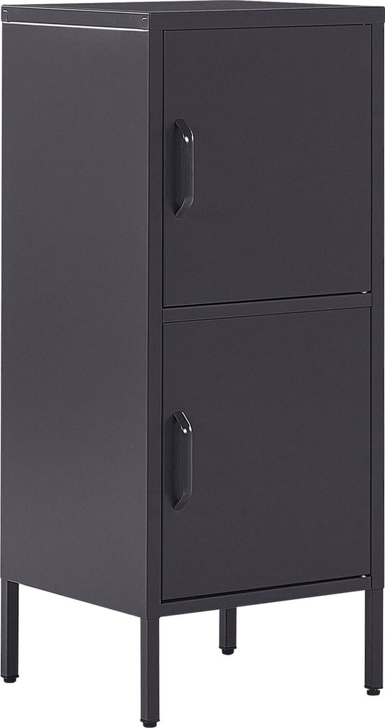 BELIANI Vysoká kartotéka černá chromová ocel 40x40x102 cm Obrázek produktu 