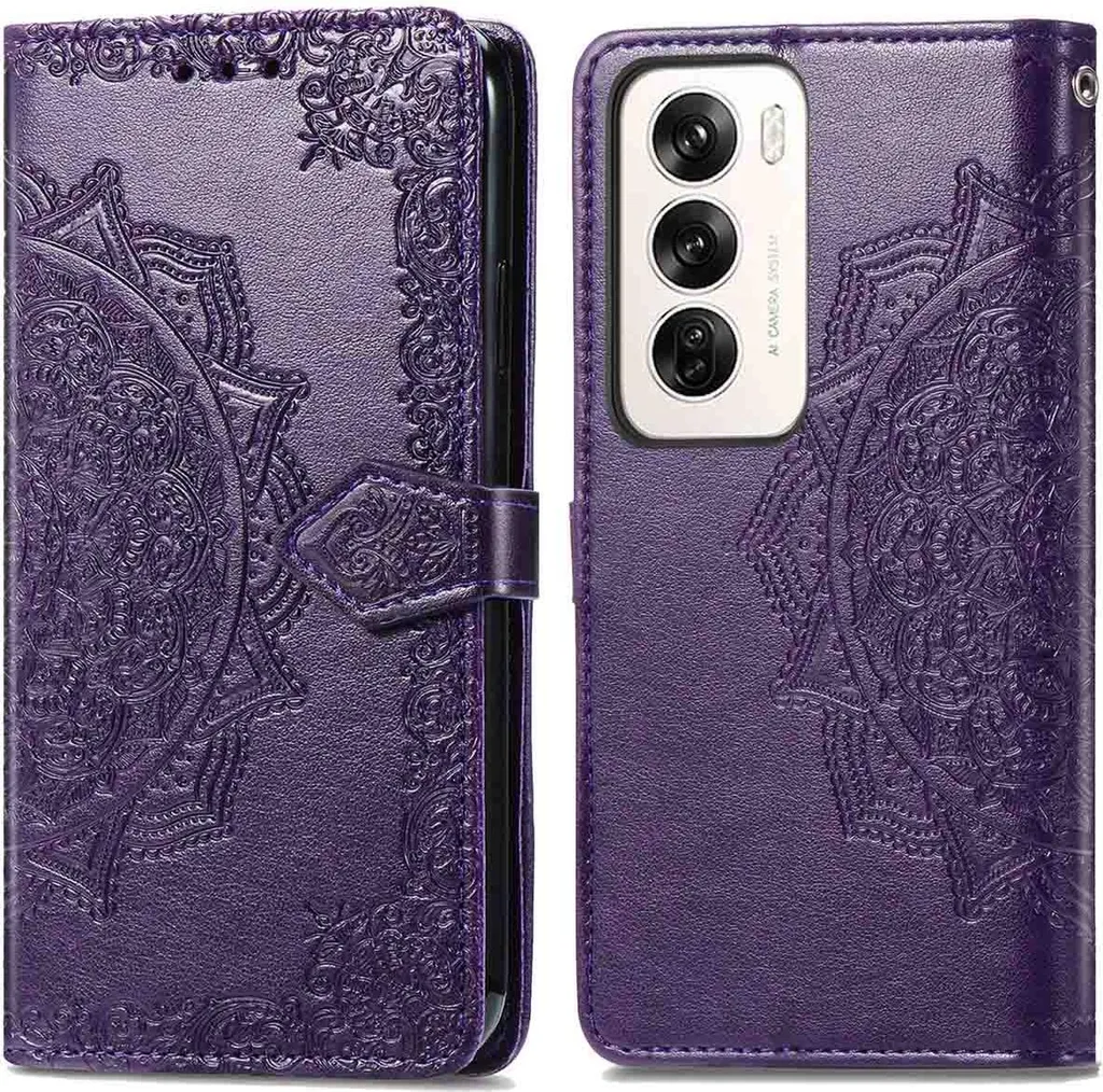 HAOYE Cover Per OPPO Reno 12F 5G / Reno 12FS 5G – Custodia Morbida TPU Viola Con Fodera In Microfibra – Ultra Sottile Antiurto